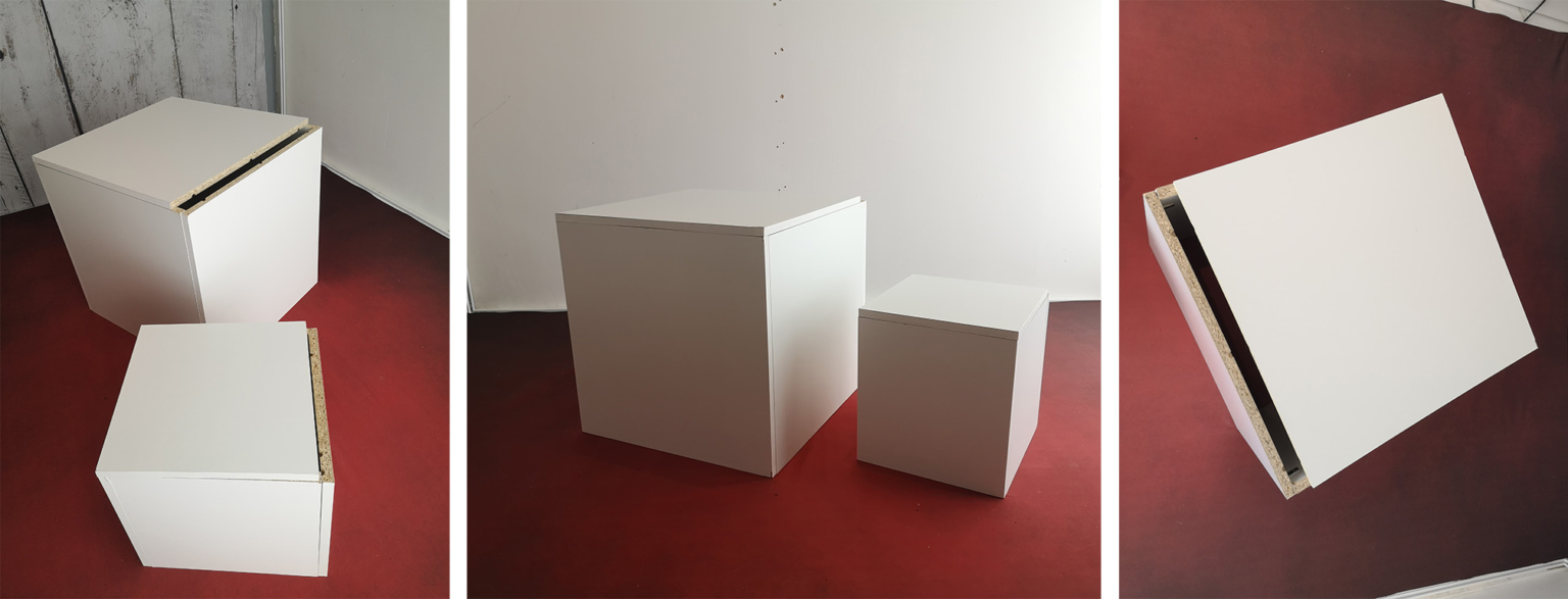 Photography trends DIY white posing cubes. Rosebuds Photography